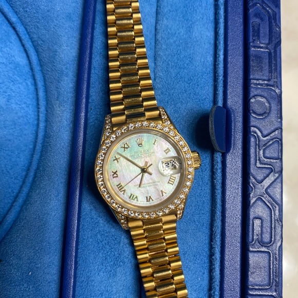 Rolex president 18k gold diamond watch - Picture 4 of 16